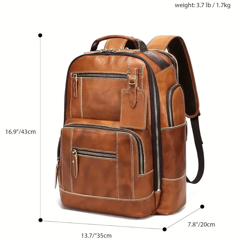 Vintage Leather Backpack for Men | Aurelian