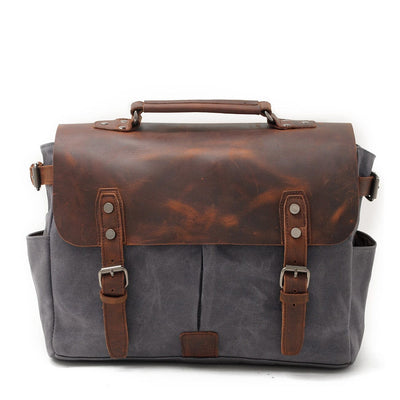 Canvas Crossbody Messenger Bag | Caius