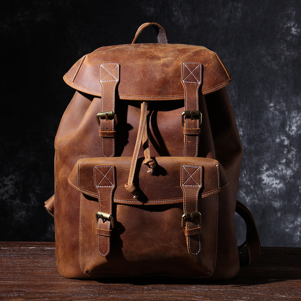Leather Briefcase Crossbody Bag | Kaelen