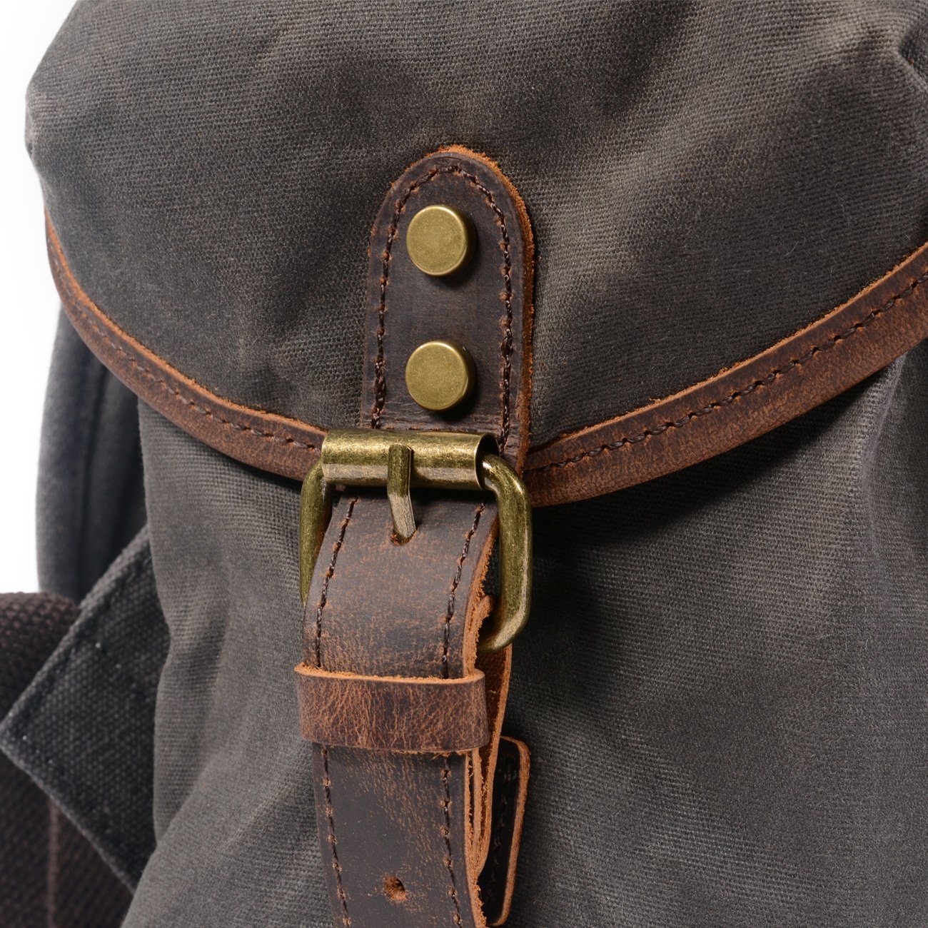 Canvas Leather Backpack | Ridge